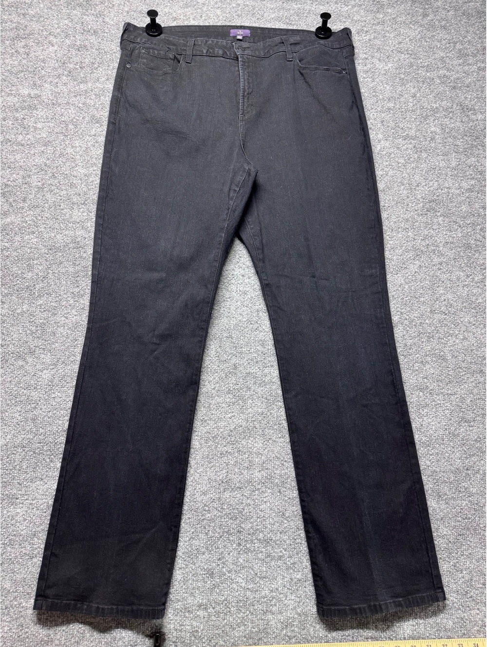 NYDJ Women's Black Denim Jeans Size 18W with Embellished Back Pockets